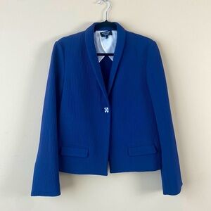 Creatures of the Wind Ribbed Navy Blue Blazer Jacket Split Bell Sleeve sz 2